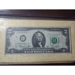 1976 USA $2 Two Dollar Bicentennial Commemorative Bill 1st Day of Issue